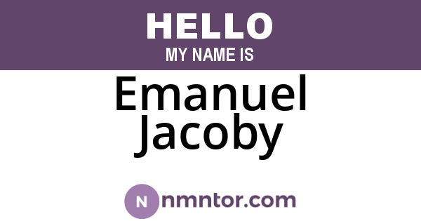 Emanuel Jacoby