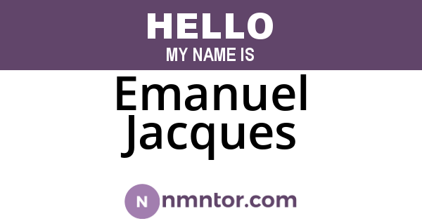Emanuel Jacques
