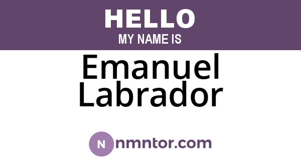 Emanuel Labrador