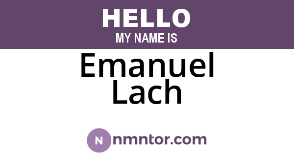 Emanuel Lach