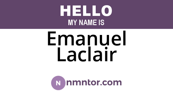 Emanuel Laclair