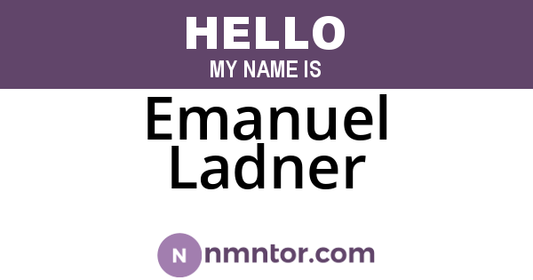 Emanuel Ladner