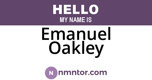 Emanuel Oakley
