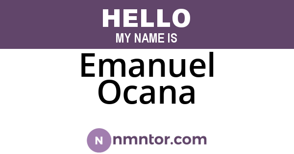 Emanuel Ocana