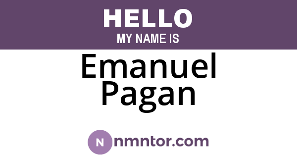 Emanuel Pagan