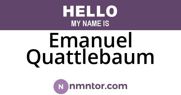Emanuel Quattlebaum