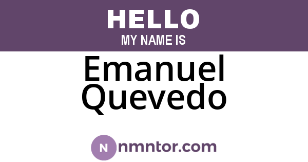 Emanuel Quevedo
