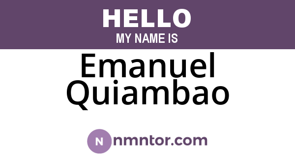 Emanuel Quiambao