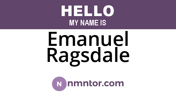 Emanuel Ragsdale
