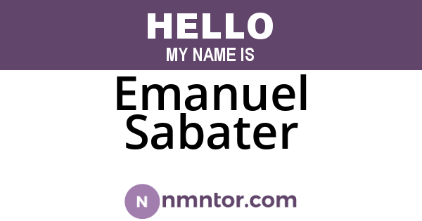 Emanuel Sabater