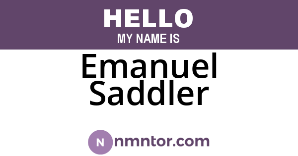 Emanuel Saddler