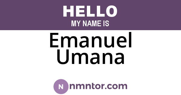 Emanuel Umana
