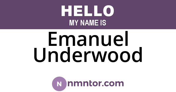 Emanuel Underwood