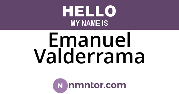 Emanuel Valderrama