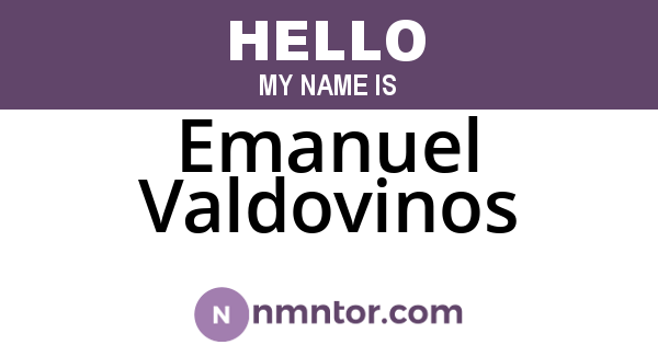 Emanuel Valdovinos