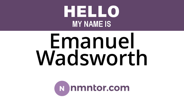 Emanuel Wadsworth