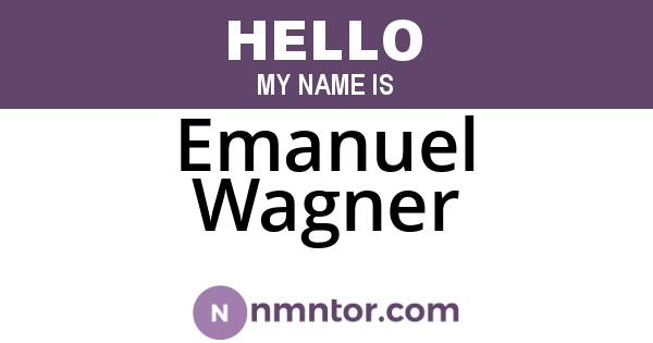 Emanuel Wagner