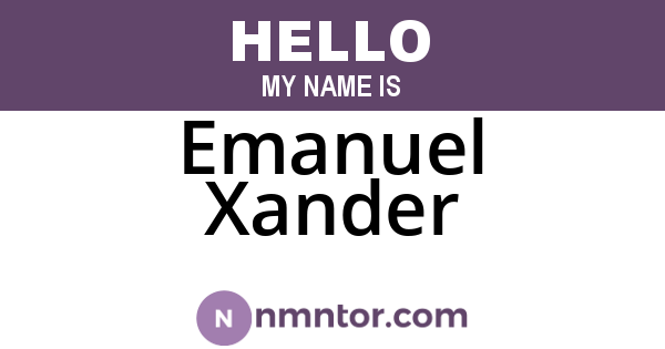 Emanuel Xander