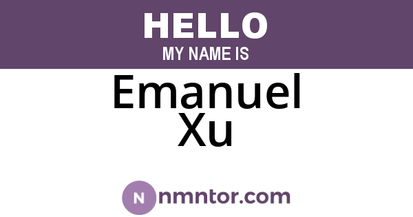 Emanuel Xu