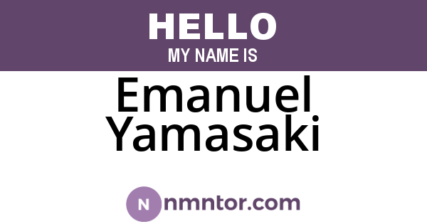 Emanuel Yamasaki