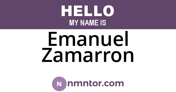 Emanuel Zamarron