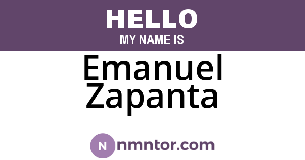 Emanuel Zapanta