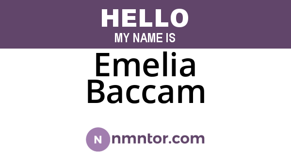 Emelia Baccam