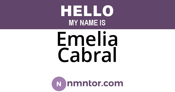 Emelia Cabral