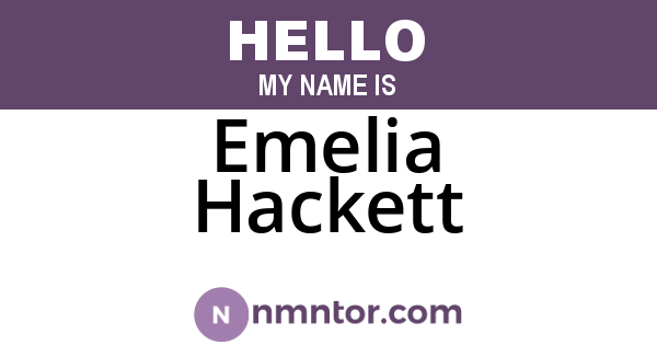 Emelia Hackett