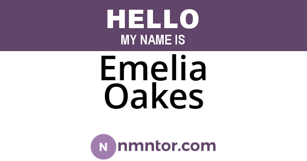Emelia Oakes
