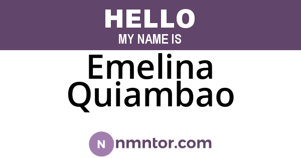 Emelina Quiambao