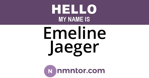 Emeline Jaeger