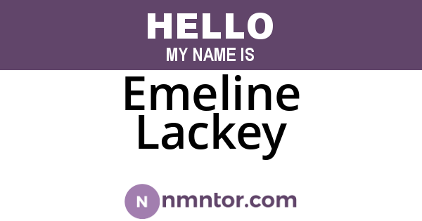 Emeline Lackey