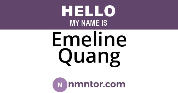 Emeline Quang