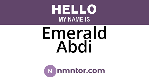 Emerald Abdi