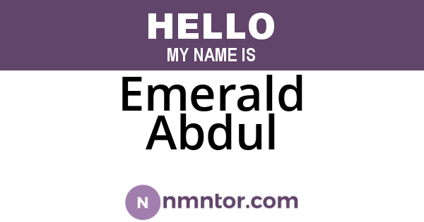 Emerald Abdul