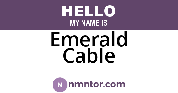 Emerald Cable