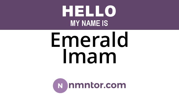 Emerald Imam