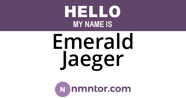 Emerald Jaeger