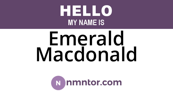 Emerald Macdonald