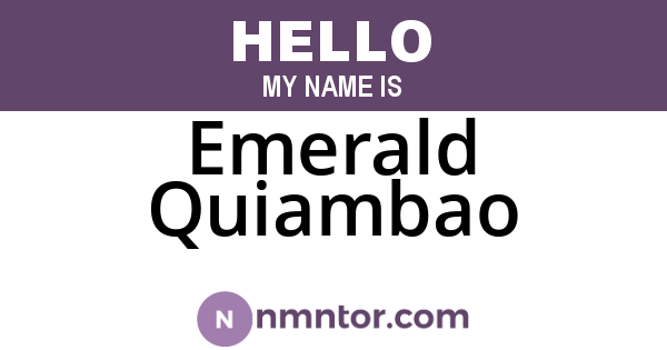 Emerald Quiambao