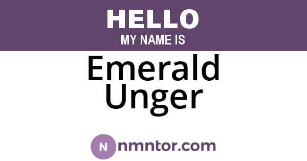 Emerald Unger