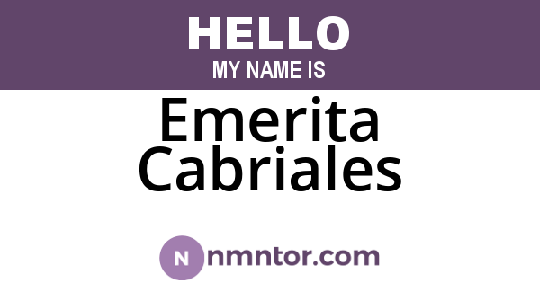 Emerita Cabriales