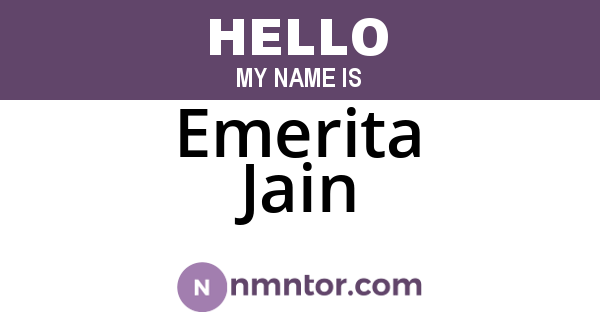 Emerita Jain