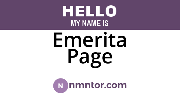 Emerita Page