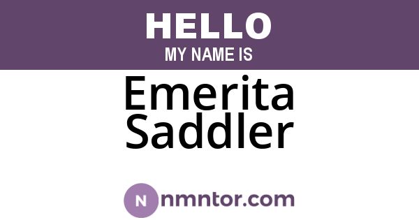 Emerita Saddler