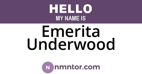 Emerita Underwood