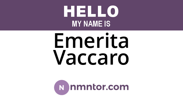 Emerita Vaccaro