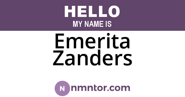 Emerita Zanders