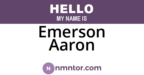 Emerson Aaron